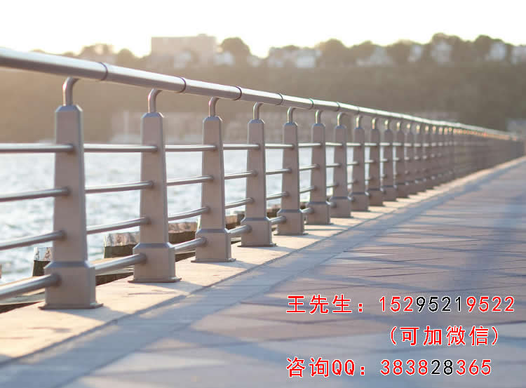 不锈钢立柱用于意大利外滩不锈钢拦河护栏图片/案例/展示